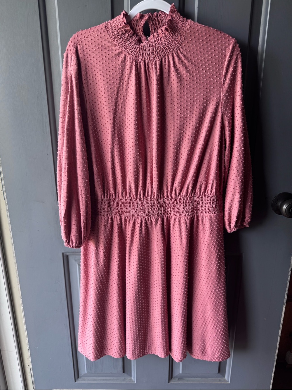 Cato Rose Pink Smocked Midi Dress